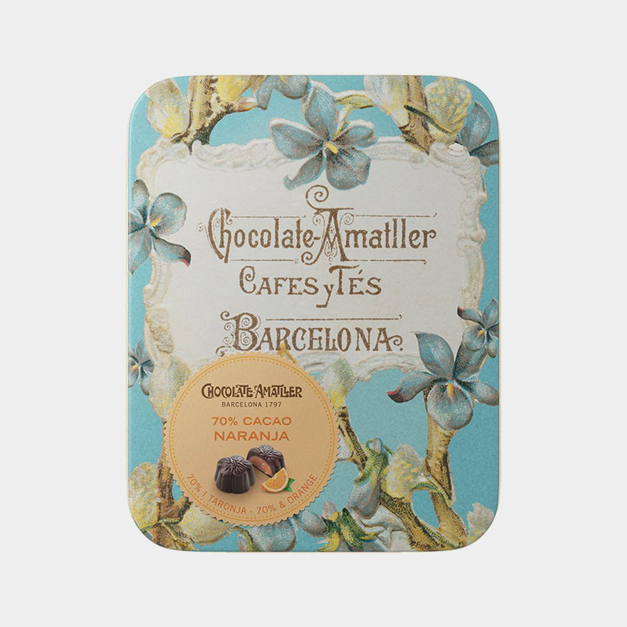 Amatller 70% Chocolate with Orange Pralines