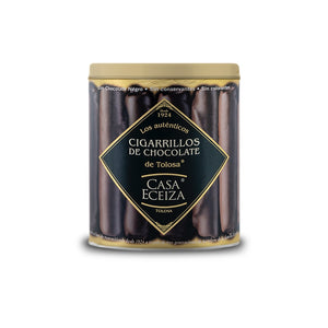 Tin of dark chocolate biscuits