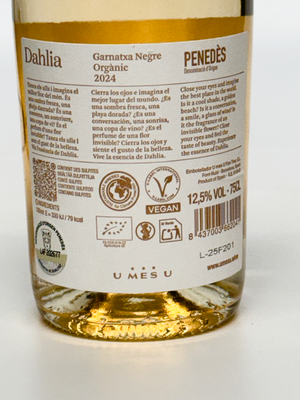 Dahlia Rosado - organic garnacha rose wine