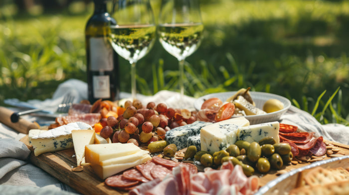 Luxury Gourmet Summer Picnic Basket with Wine (for 4-6)