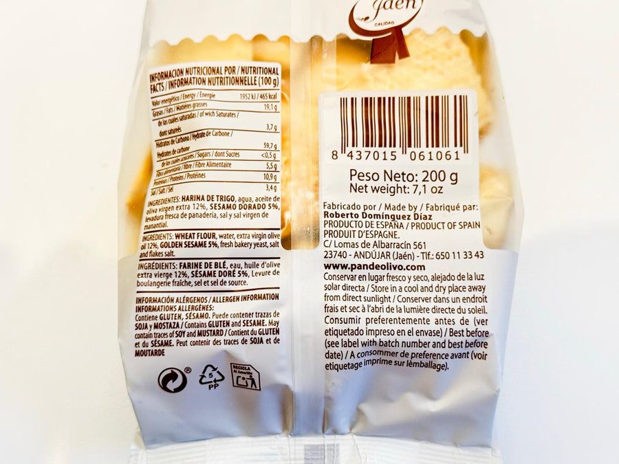 Pan de Olivo Gourmet Crackers - Sea Salt