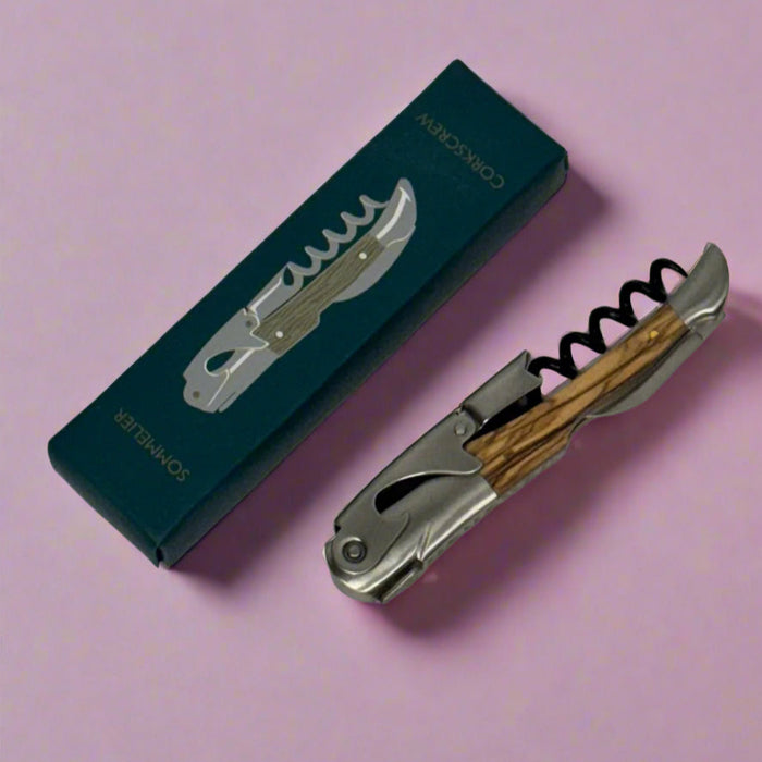 two stage corkscrew with foil blade