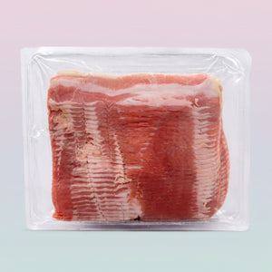 Packet of raw pancetta